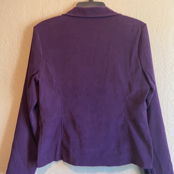 Notations Women’s Purple Velvet Button Blazer( Medium) - Picture 11 of 11